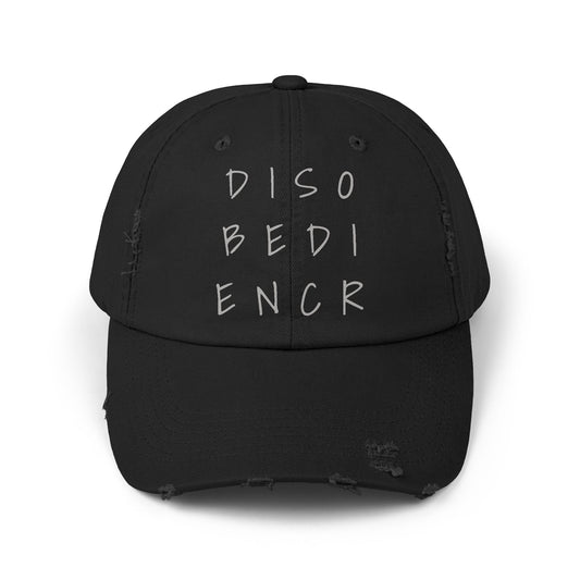 DISOBEDIENCER Unisex Distressed Cap